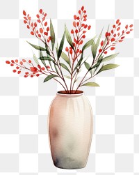 PNG Flower plant vase decoration. 