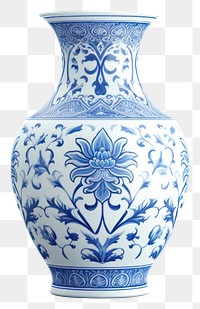 PNG Vase porcelain pottery pattern. 