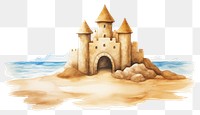 PNG Castle beach architecture building. AI generated Image by rawpixel.