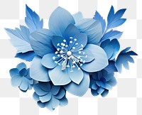 PNG Flower plant paper blue. AI generated Image by rawpixel.