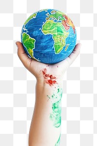 PNG Planet globe earth hand. 