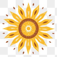 PNG  Sunflower graphics pattern art. AI generated Image by rawpixel.