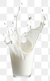 PNG Dairy milk refreshment splattered. 