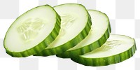 PNG Cucumber vegetable sliced fruit. 