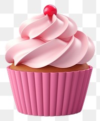 PNG Cake cupcake dessert cream. AI generated Image by rawpixel.