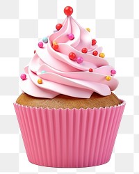 PNG  Cupcake dessert icing cream. AI generated Image by rawpixel.