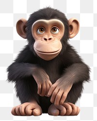 PNG Chimpanzee wildlife cartoon monkey. 