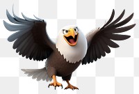 PNG Cartoon animal flying eagle. AI generated Image by rawpixel.