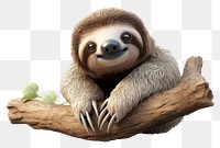 PNG Sloth wildlife cartoon animal. 