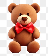 PNG Cartoon bear toy bow. 