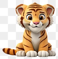 PNG Tiger wildlife cartoon animal. 