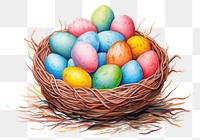 PNG Egg basket easter nest transparent background