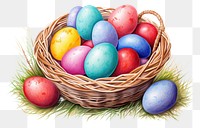 PNG Egg basket easter nest transparent background