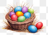 PNG Egg basket easter nest transparent background