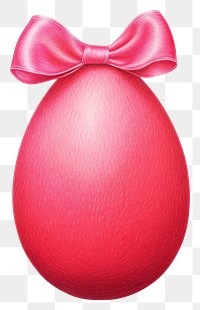 PNG Egg easter pink bow transparent background