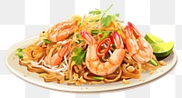 PNG Noodle shrimp food meal. AI generated Image by rawpixel.
