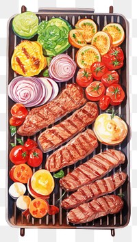PNG Meat food vegetable barbecue. AI generated Image by rawpixel.