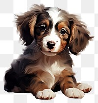 PNG Puppy dog portrait spaniel. AI generated Image by rawpixel.