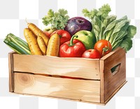 PNG Box vegetable apple crate. 