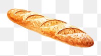 PNG Bread baguette food viennoiserie. AI generated Image by rawpixel.