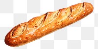 PNG  Baguette bread food viennoiserie. AI generated Image by rawpixel.