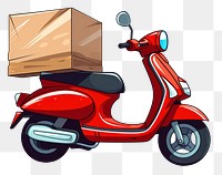 PNG Scooter box motorcycle vehicle. AI generated Image by rawpixel.