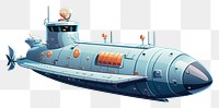 PNG Submarine vehicle transportation watercraft. 