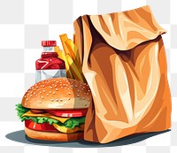 PNG Food meal bag transparent background. 