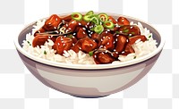 PNG Teriyaki bowl meal food dish. AI generated Image by rawpixel.