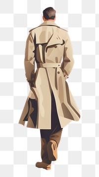 PNG Overcoat adult outerwear standing. AI generated Image by rawpixel.