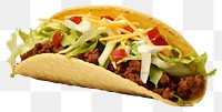 PNG Taco food white background vegetable. 