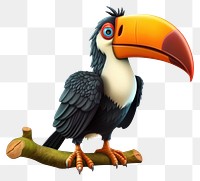 PNG Cartoon animal toucan bird. 