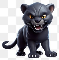 PNG  Cartoon panther mammal animal. AI generated Image by rawpixel.