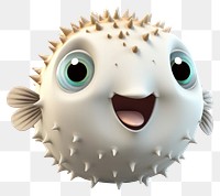 PNG Cartoon animal puffer fish. 