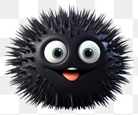 PNG Cartoon animal urchin black. 