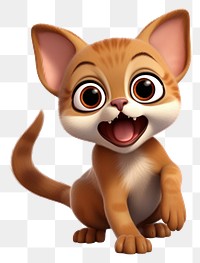 PNG Abyssinian cartoon mammal animal. AI generated Image by rawpixel.