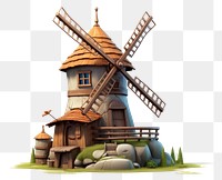 PNG Windmill outdoors cartoon  