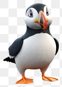 PNG Puffin puffin cartoon animal. AI generated Image by rawpixel.