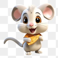 PNG Cartoon figurine mouse cute. 