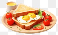 PNG Egg breakfast vegetable bread. AI generated Image by rawpixel.