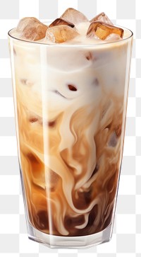 PNG Iced cappuccino coffee drink milk cup. 