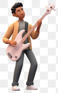 PNG Figurine musician cartoon guitar. 