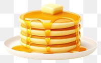 PNG Pancake dessert food white background. AI generated Image by rawpixel.