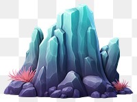 PNG  Cartoon nature rock ice. AI generated Image by rawpixel.