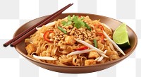 PNG Pad thai chopsticks noodle plate. 