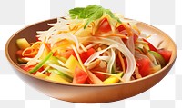 PNG Papaya salad noodle pasta plate. 