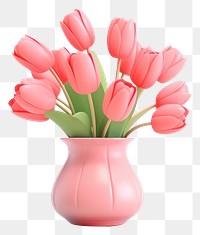 PNG Tulip vase flower plant. AI generated Image by rawpixel.