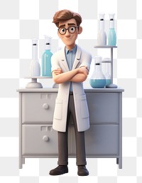PNG Person laboratory chemistry furniture. AI generated Image by rawpixel.