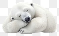 PNG Polar bear wildlife sleeping cartoon. 