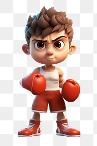 PNG Cartoon boxing toy determination. 